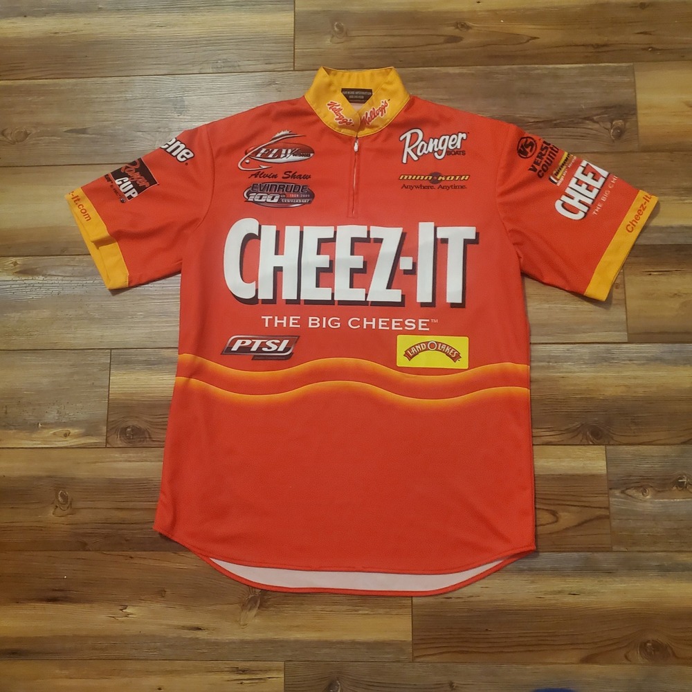 Winning Team Cheez-It Ranger Boats Fishing Jersey Shaw Grigsby Orange Mens L